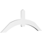 Ekena Millwork Archdale Architectural Grade PVC Gable Bracket, 72"W x 27"H x 2"D x 6"F, 9/12 Pitch GBP072X27X0206ARC00 - alternate 1